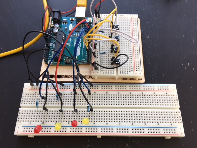 Prototype on a breadboard