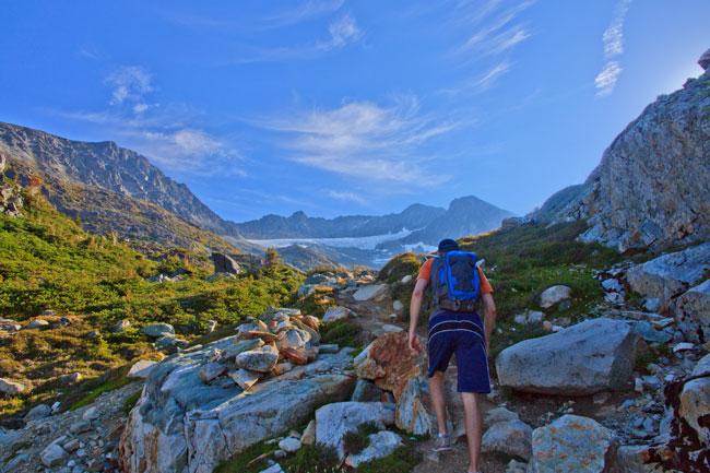 Nearing the lake.