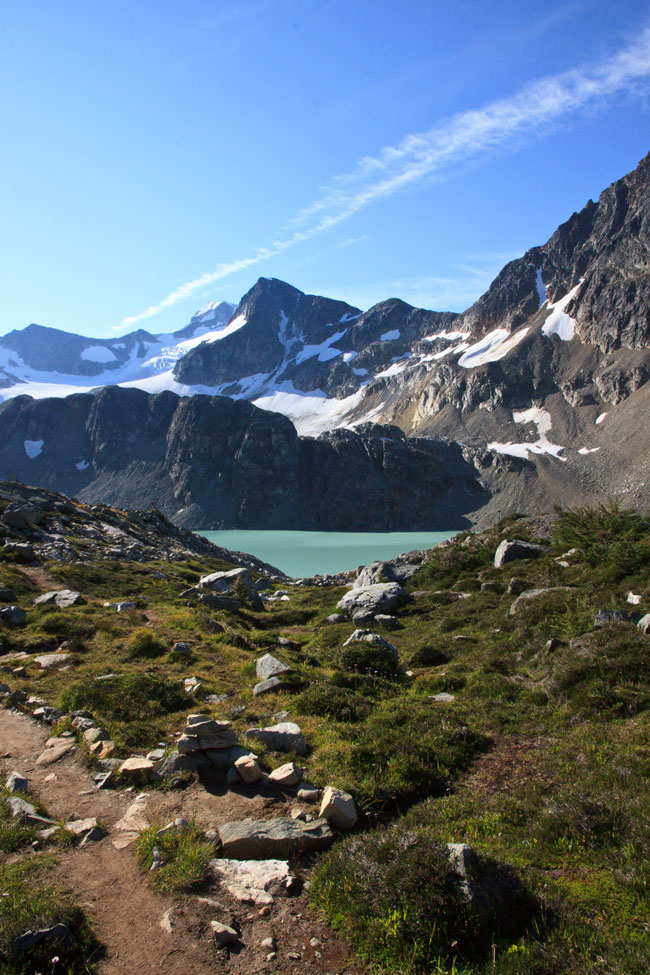 First view of wedgemount lake.