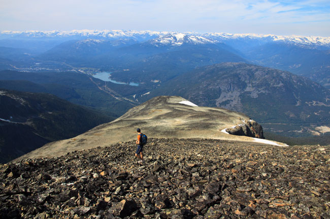 View of the valley from the scree slope.